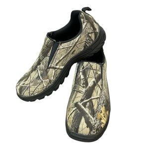 Brahma Gan Camo Moc Hardwoods Pattern Slip On Shoes 9 Comfort‎ Moisture Wicking